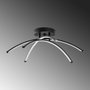 Opviq Lámpara de araña de metal negra con LED de 28W